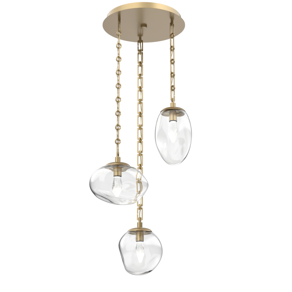 Cosmos Round 3pc Multi-Pendant with Chain (LED)
