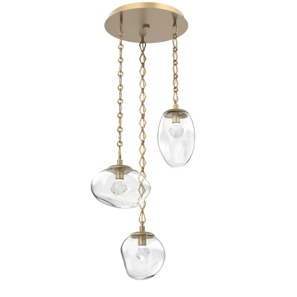 Cosmos Round 3pc Multi-Pendant with Chain (LED)