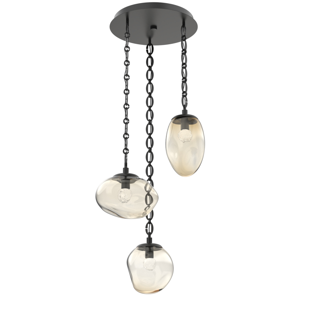 Cosmos Round 3pc Multi-Pendant with Chain (LED)