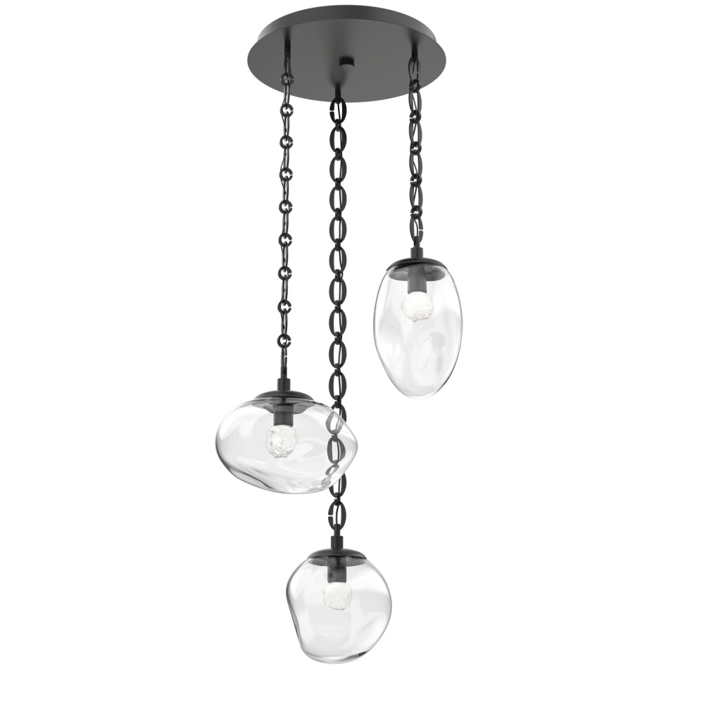 Cosmos Round 3pc Multi-Pendant with Chain (LED)