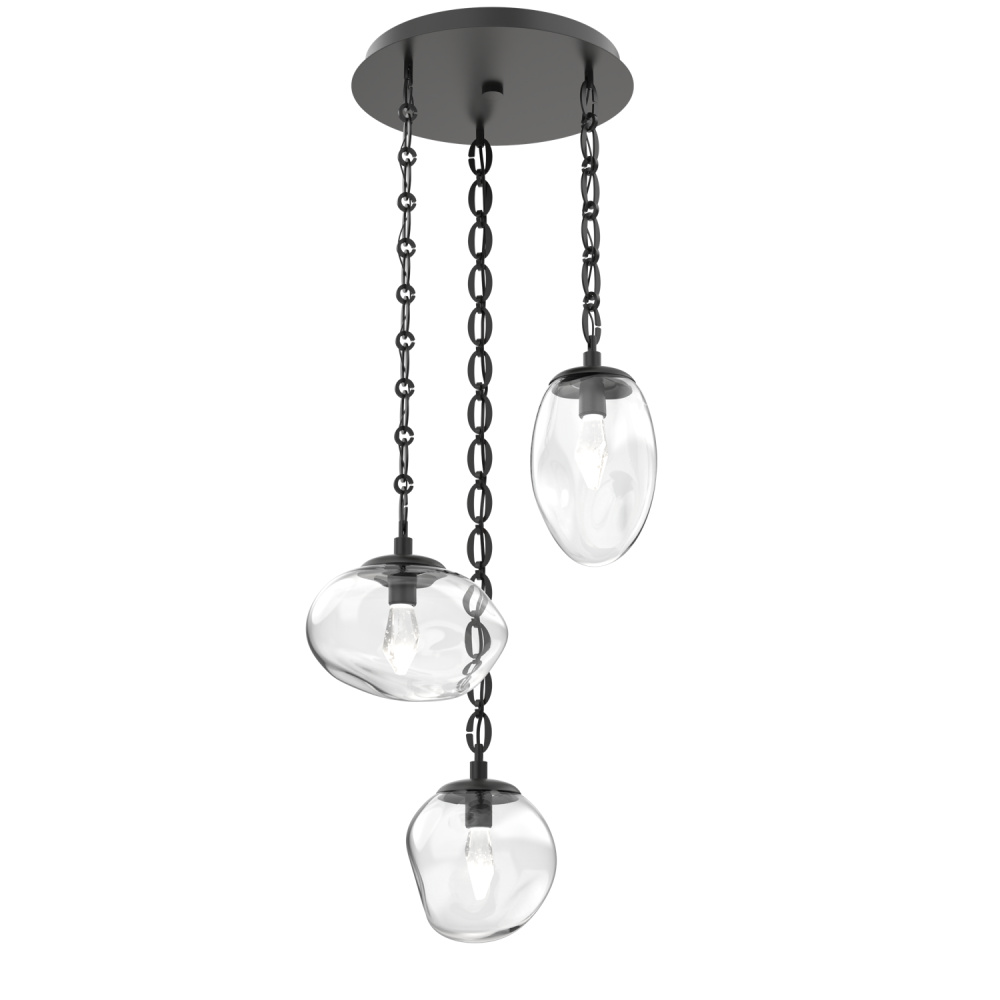 Cosmos Round 3pc Multi-Pendant with Chain (LED)