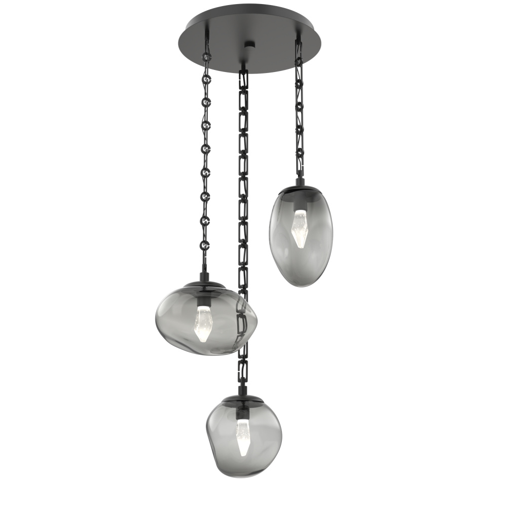 Cosmos Round 3pc Multi-Pendant with Chain (LED)