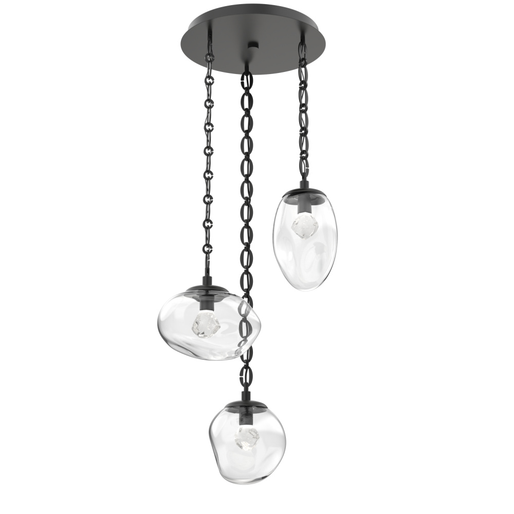 Cosmos Round 3pc Multi-Pendant with Chain (LED)