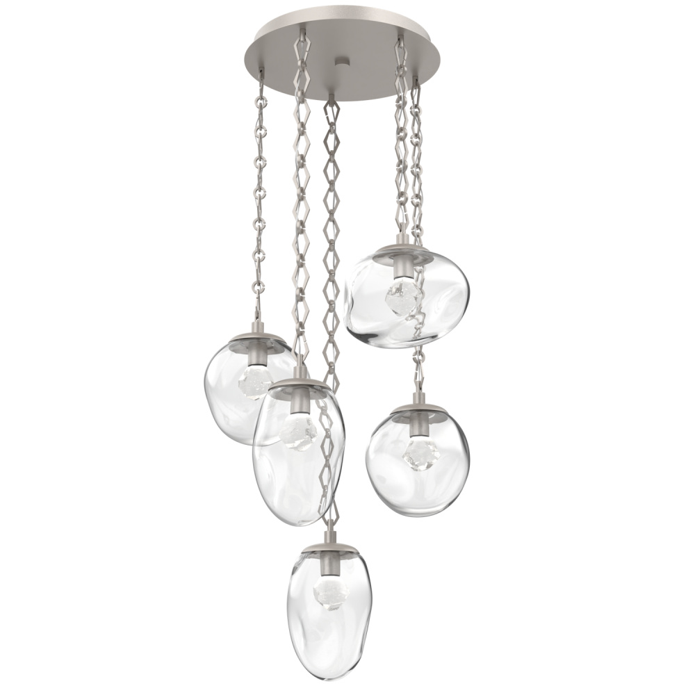 Cosmos Round 5pc Multi-Pendant with Chain (LED)