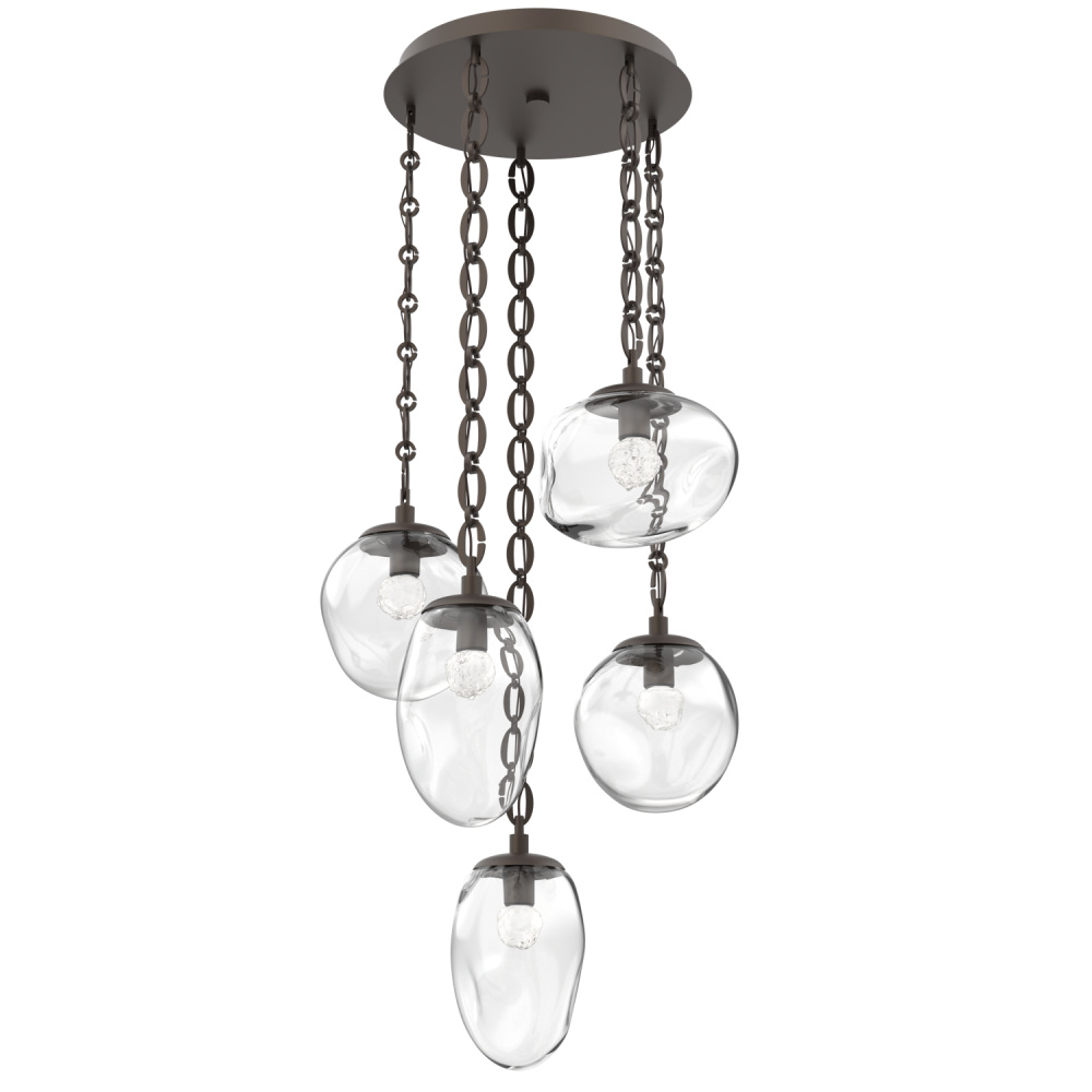 Cosmos Round 5pc Multi-Pendant with Chain (LED)