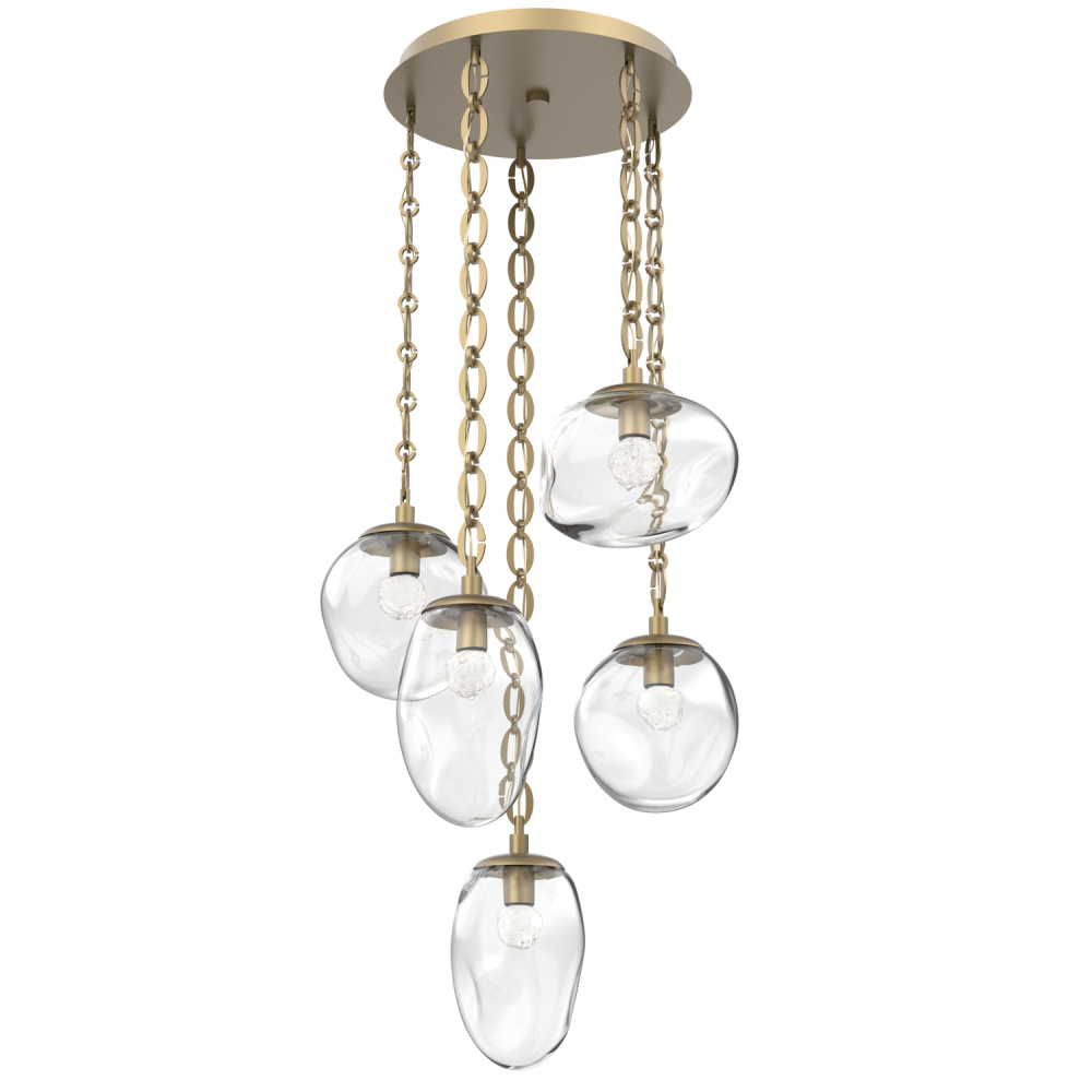 Cosmos Round 5pc Multi-Pendant with Chain (LED)