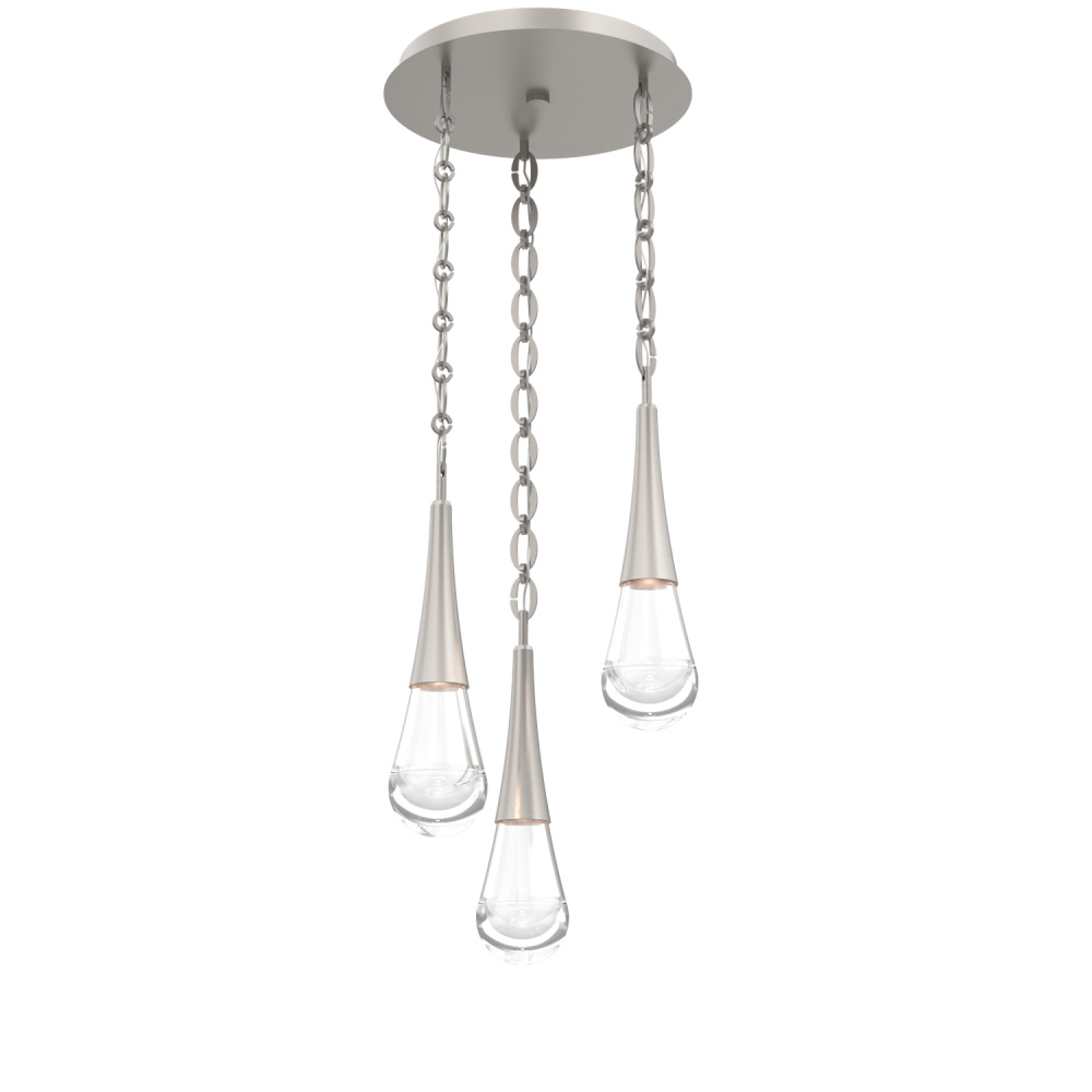 Raindrop Round 3pc Multi-Pendant with Chain