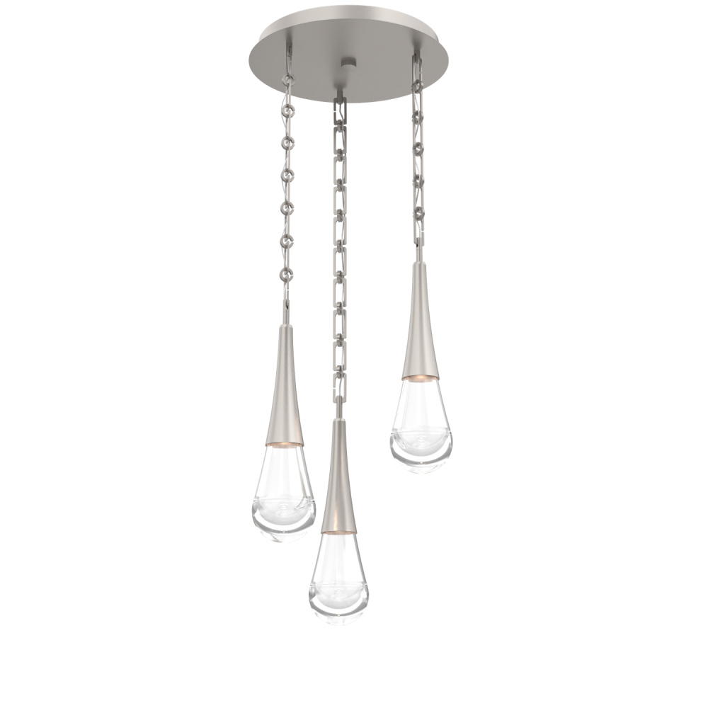 Raindrop Round 3pc Multi-Pendant with Chain