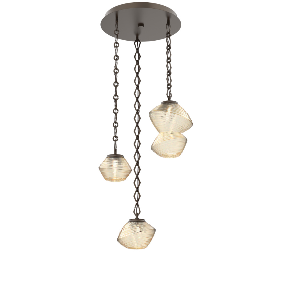 Mesa Round 3pc Multi-Pendant with Chain