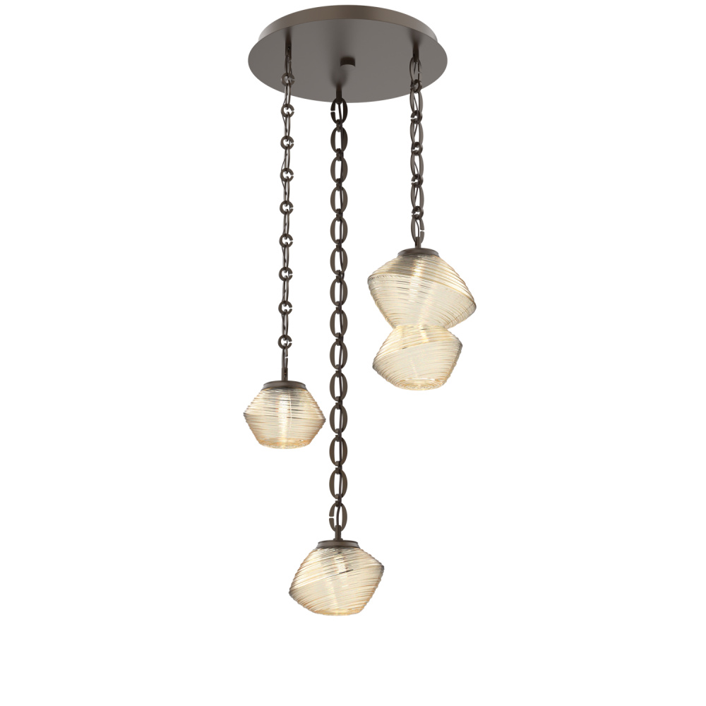 Mesa Round 3pc Multi-Pendant with Chain