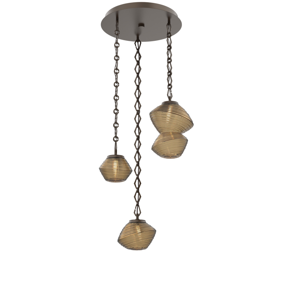 Mesa Round 3pc Multi-Pendant with Chain