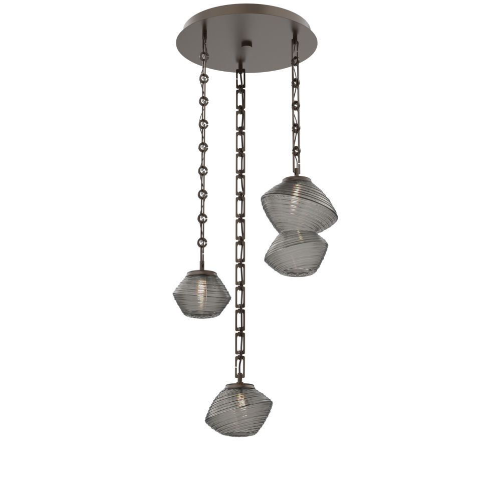 Mesa Round 3pc Multi-Pendant with Chain