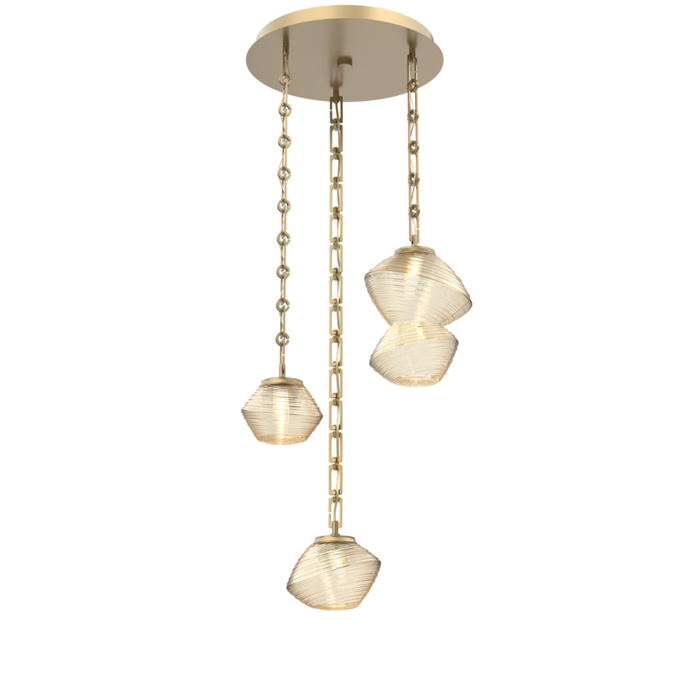 Mesa Round 3pc Multi-Pendant with Chain