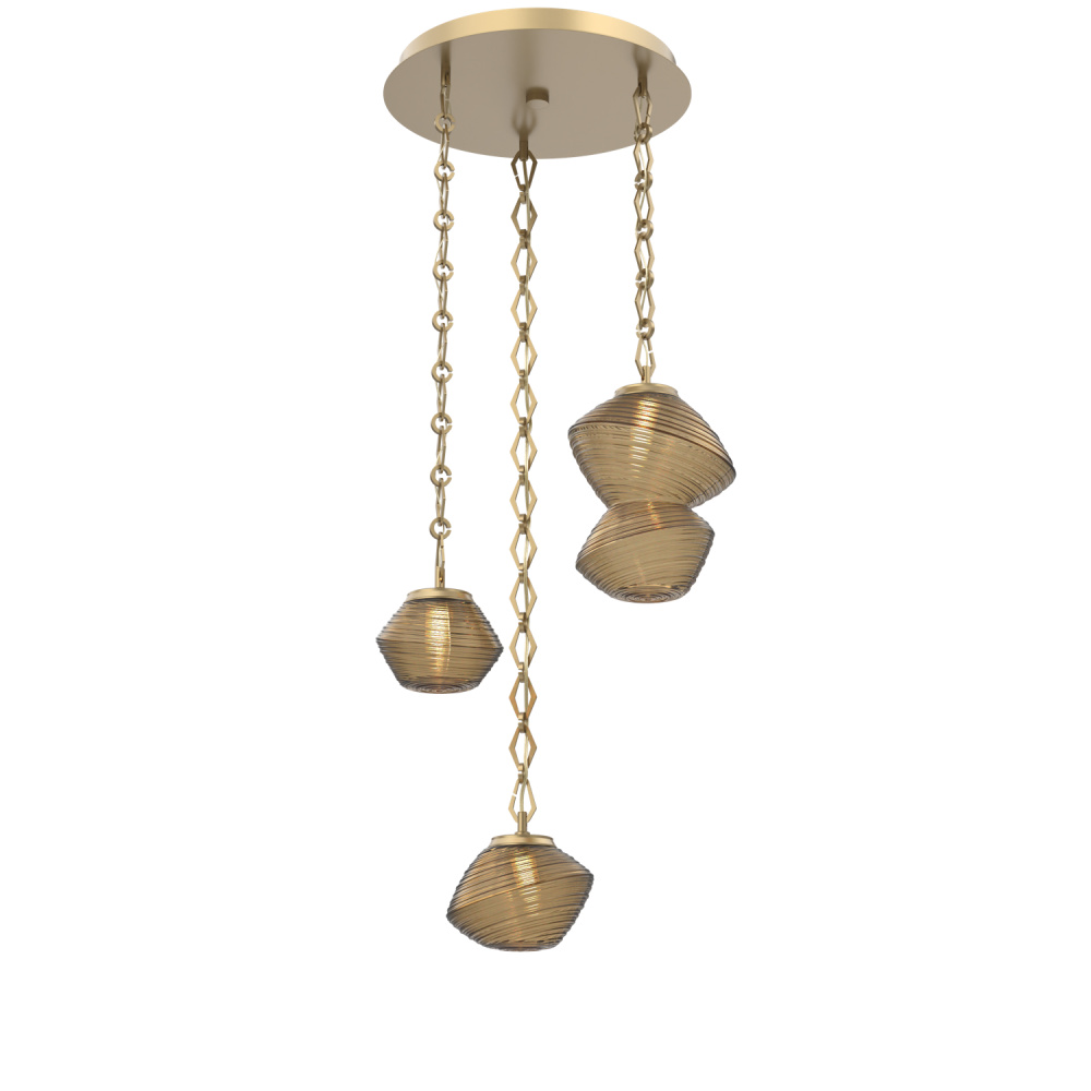 Mesa Round 3pc Multi-Pendant with Chain