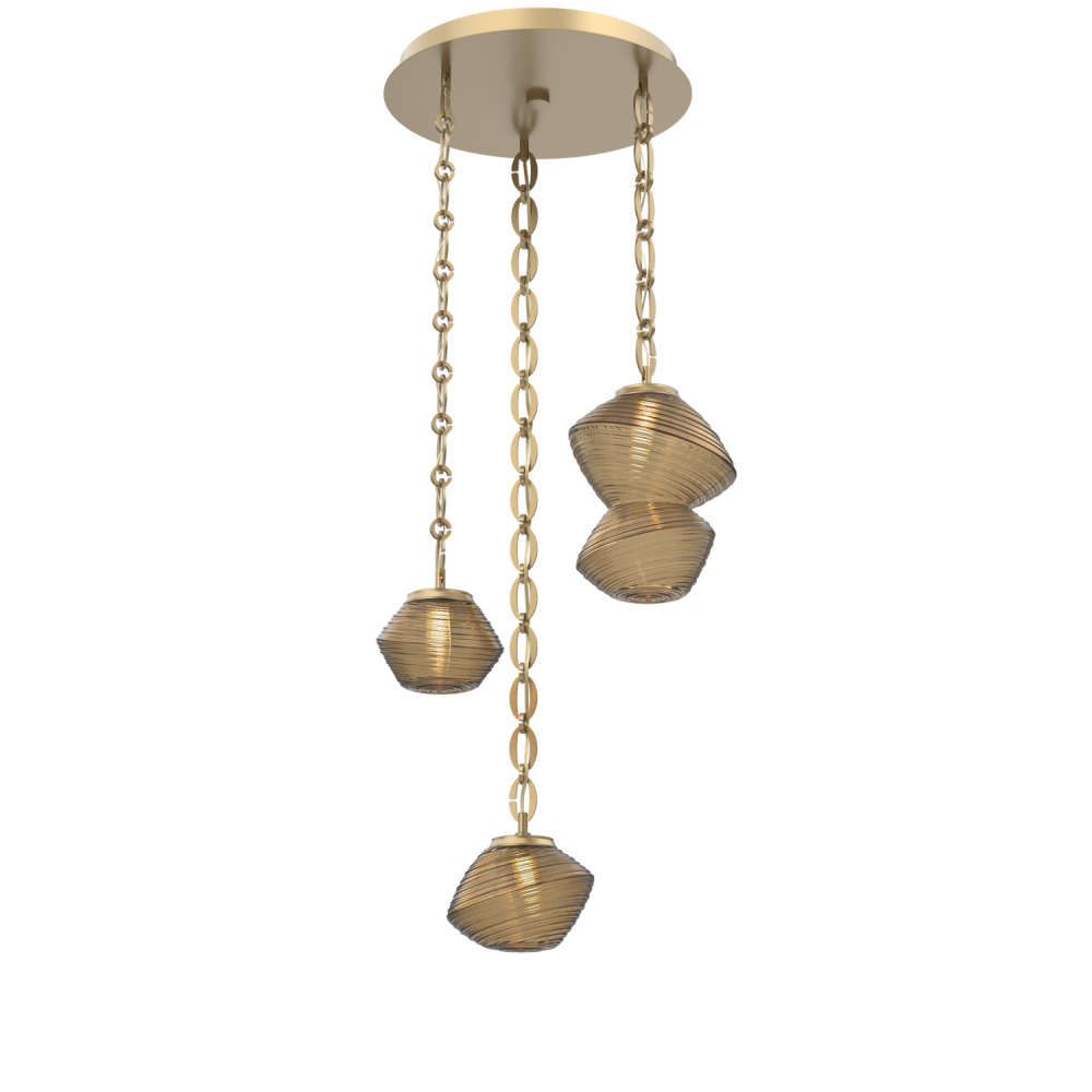 Mesa Round 3pc Multi-Pendant with Chain