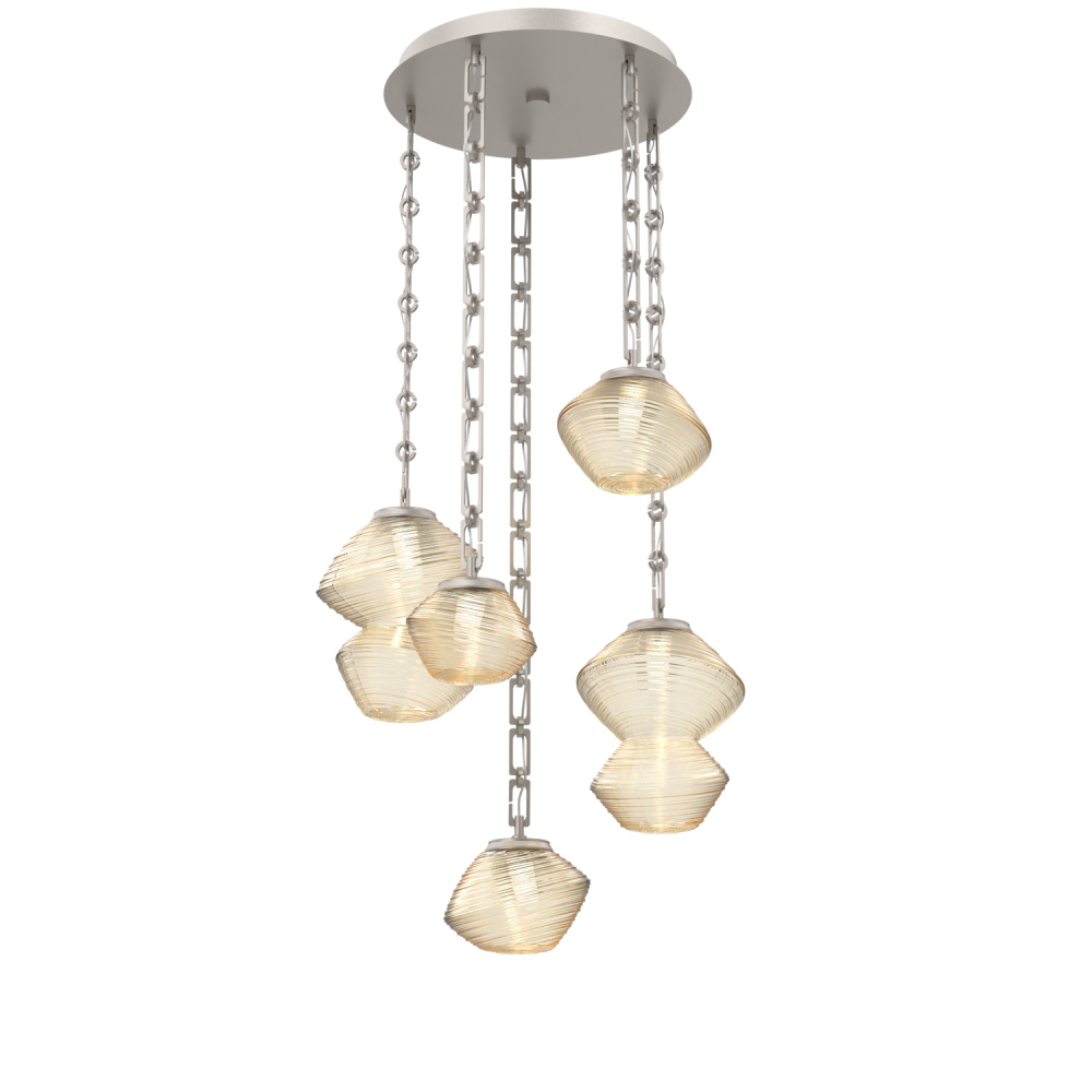 Mesa Round 5pc Multi-Pendant with Chain