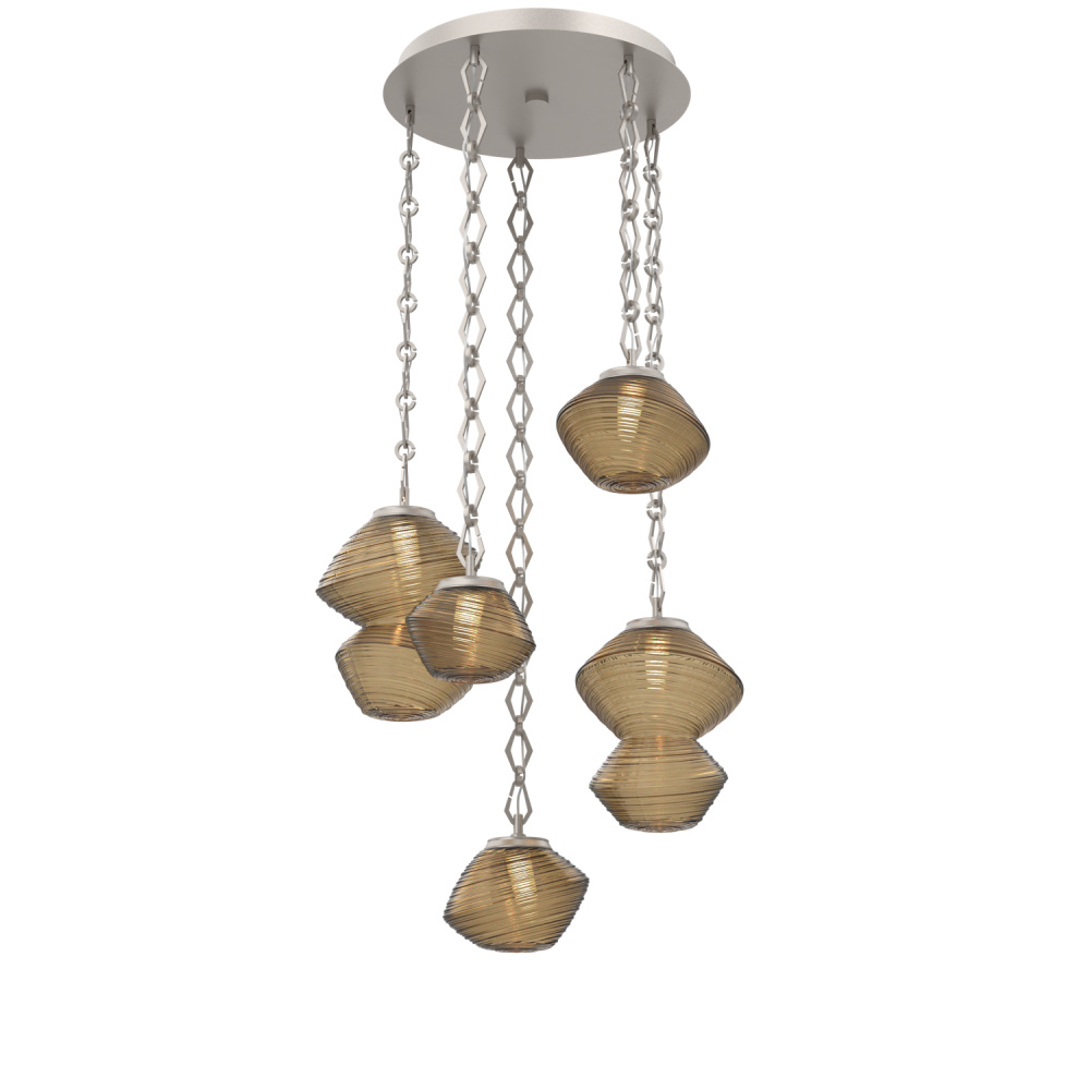 Mesa Round 5pc Multi-Pendant with Chain