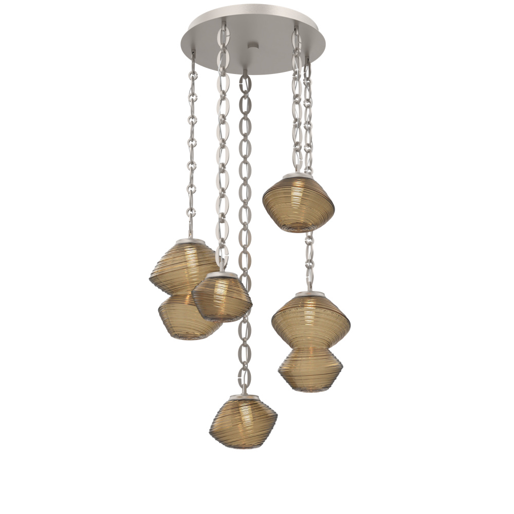 Mesa Round 5pc Multi-Pendant with Chain