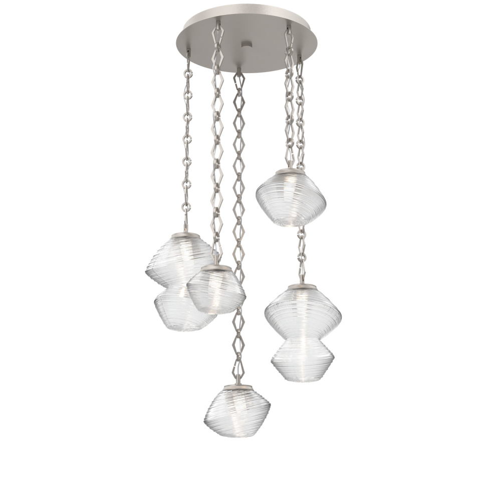 Mesa Round 5pc Multi-Pendant with Chain