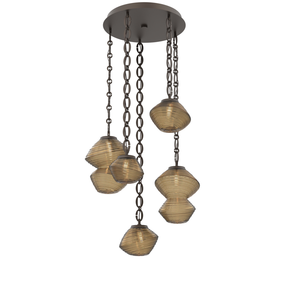 Mesa Round 5pc Multi-Pendant with Chain