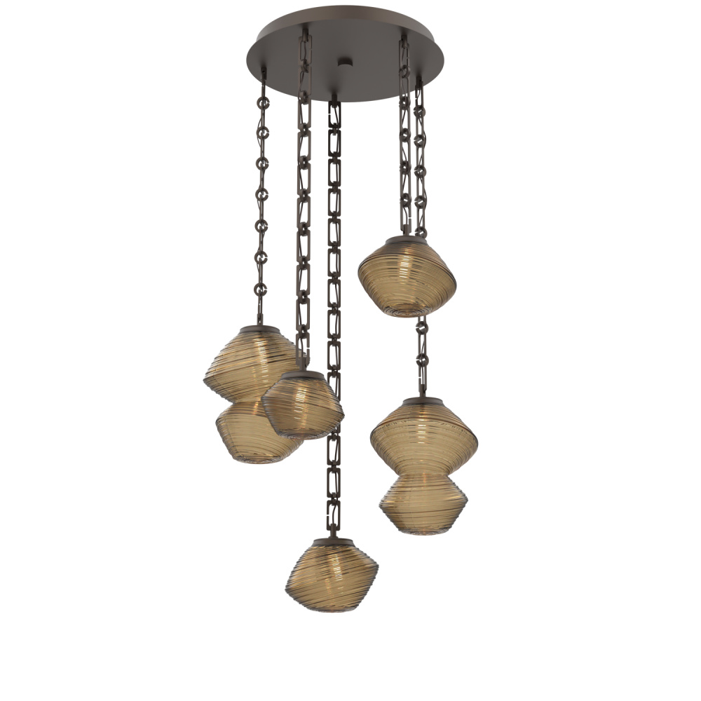 Mesa Round 5pc Multi-Pendant with Chain
