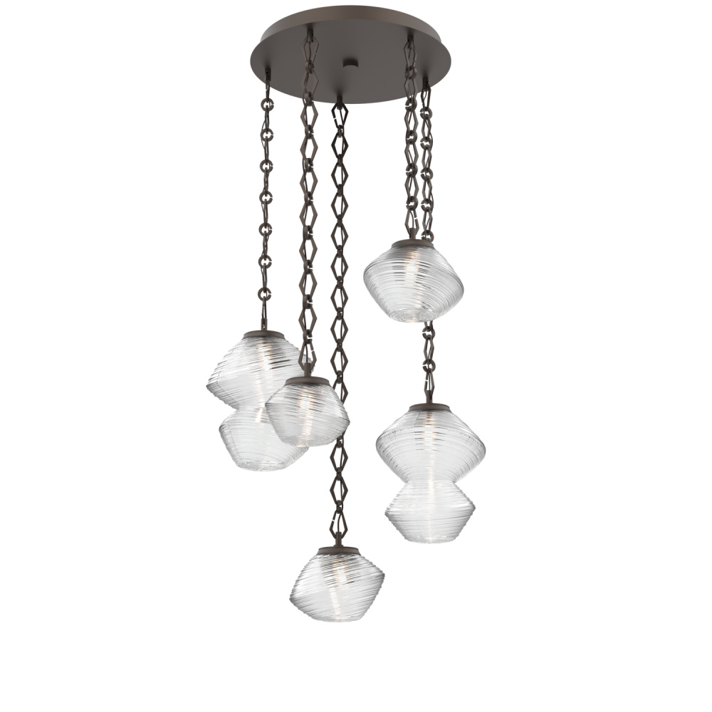 Mesa Round 5pc Multi-Pendant with Chain