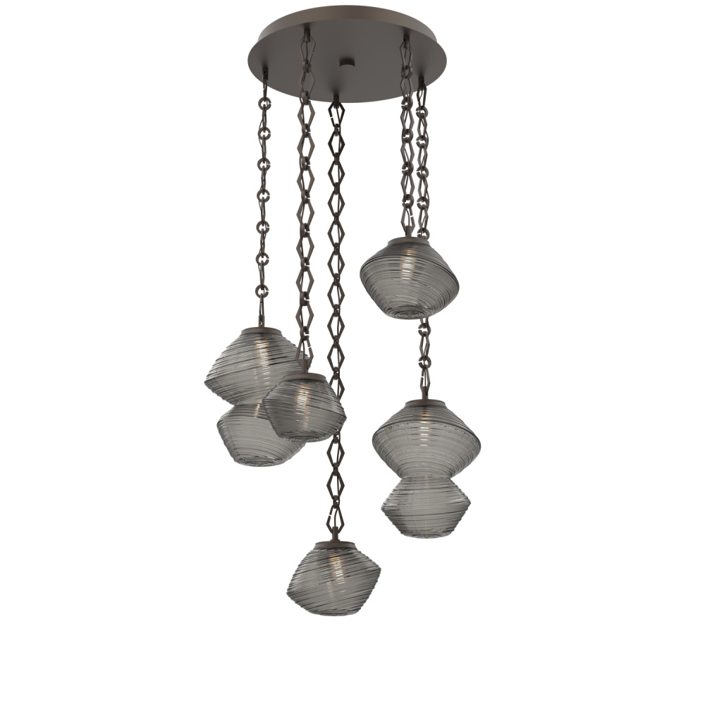 Mesa Round 5pc Multi-Pendant with Chain
