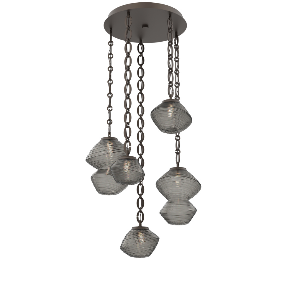Mesa Round 5pc Multi-Pendant with Chain
