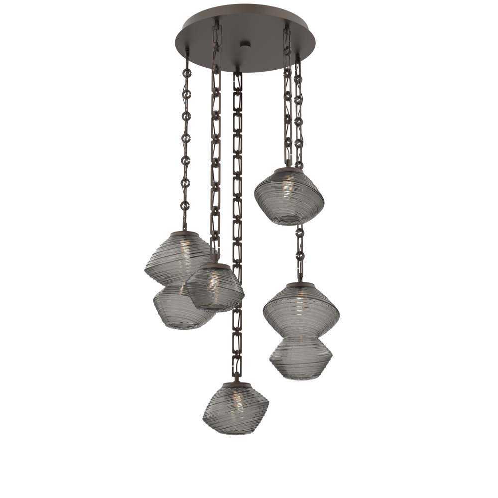 Mesa Round 5pc Multi-Pendant with Chain