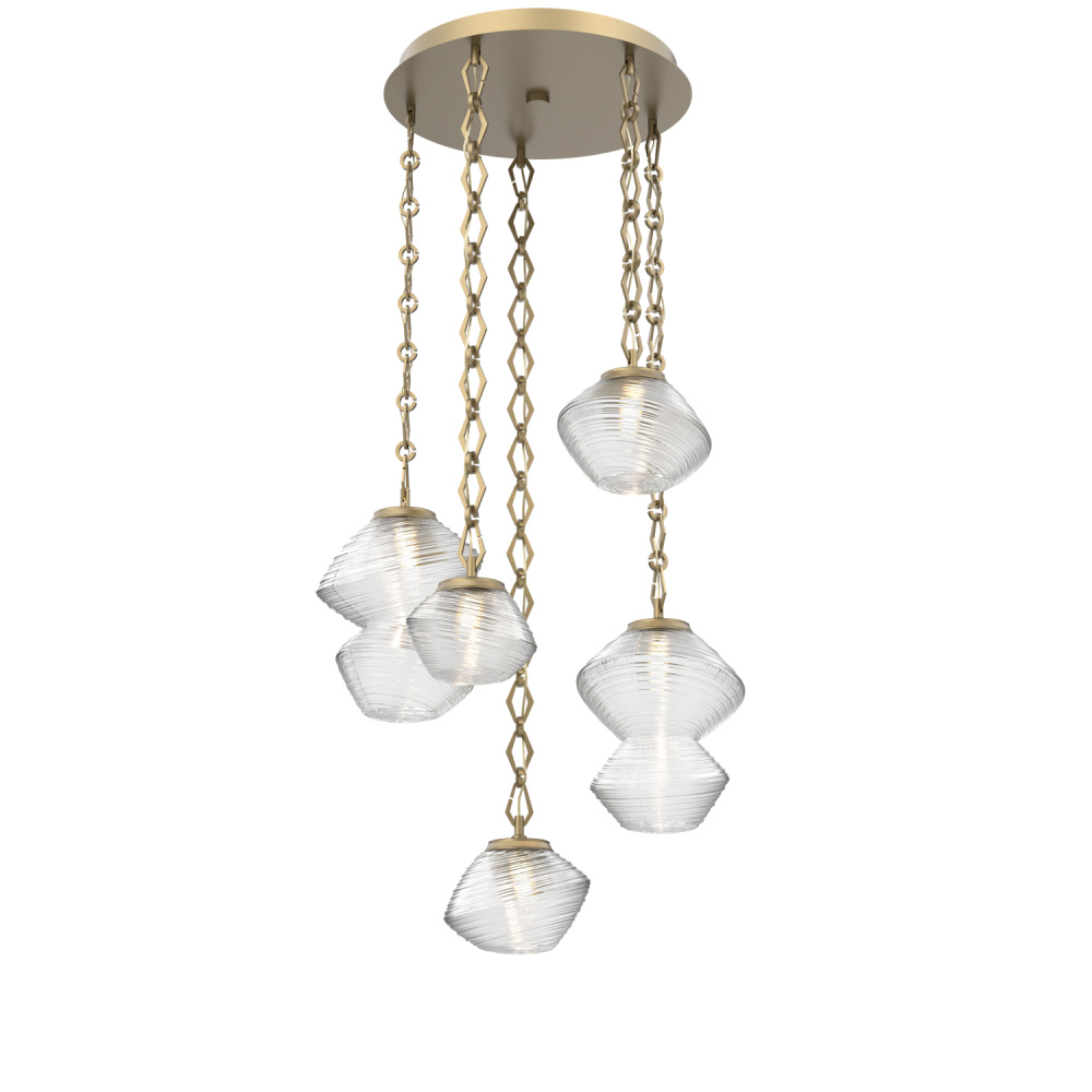 Mesa Round 5pc Multi-Pendant with Chain