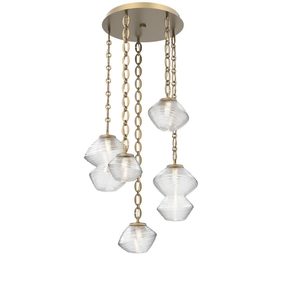 Mesa Round 5pc Multi-Pendant with Chain