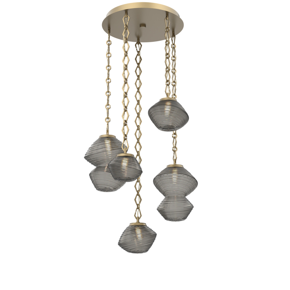 Mesa Round 5pc Multi-Pendant with Chain