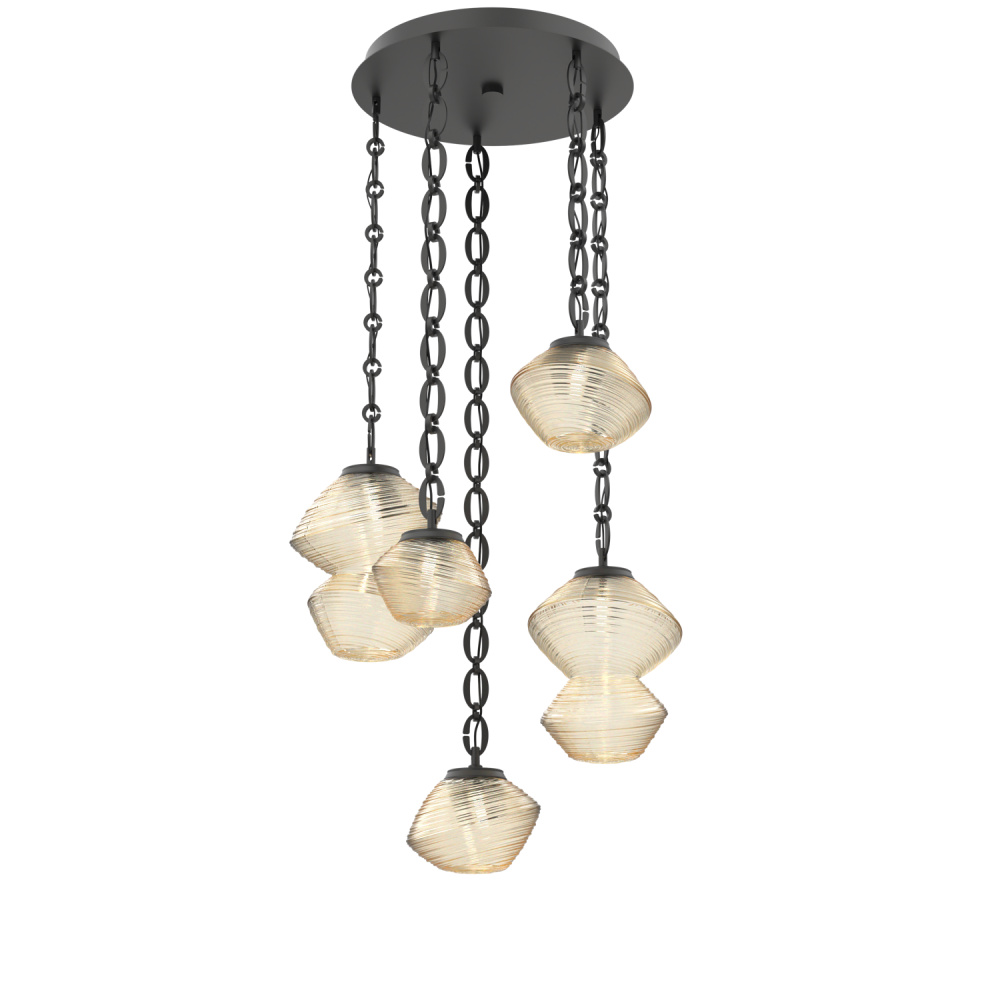 Mesa Round 5pc Multi-Pendant with Chain