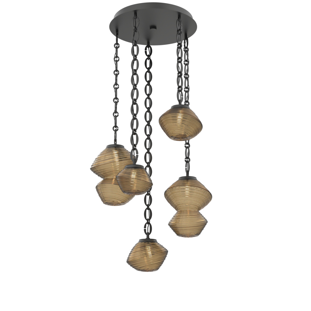 Mesa Round 5pc Multi-Pendant with Chain