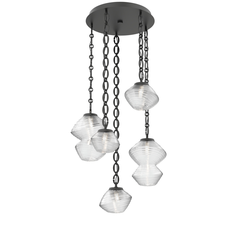 Mesa Round 5pc Multi-Pendant with Chain
