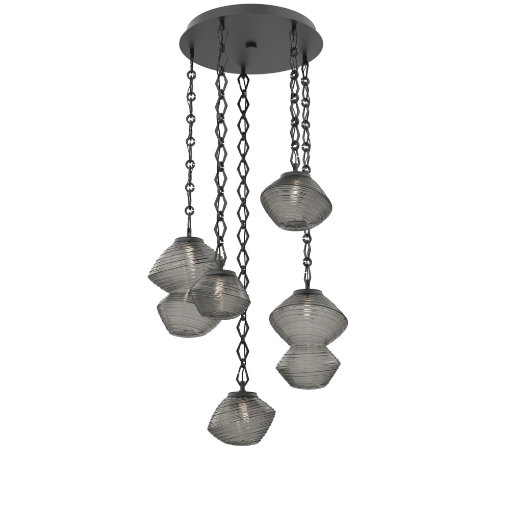 Mesa Round 5pc Multi-Pendant with Chain