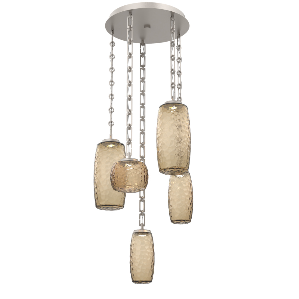Vessel Round 5pc Multi-Pendant with Chain