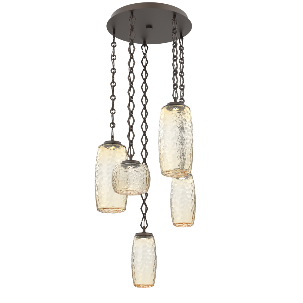 Vessel Round 5pc Multi-Pendant with Chain