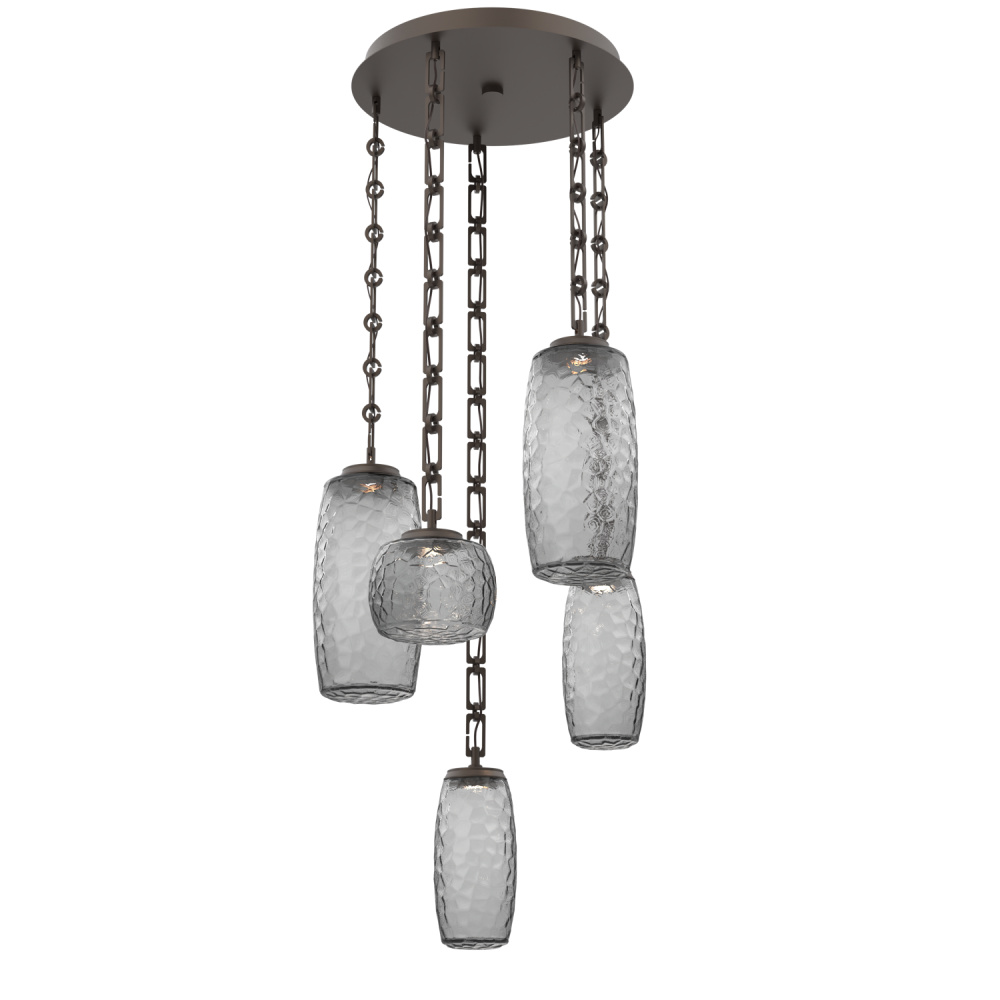 Vessel Round 5pc Multi-Pendant with Chain