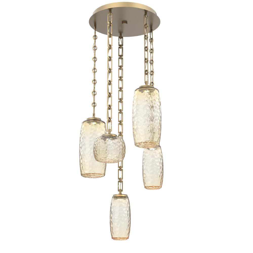 Vessel Round 5pc Multi-Pendant with Chain