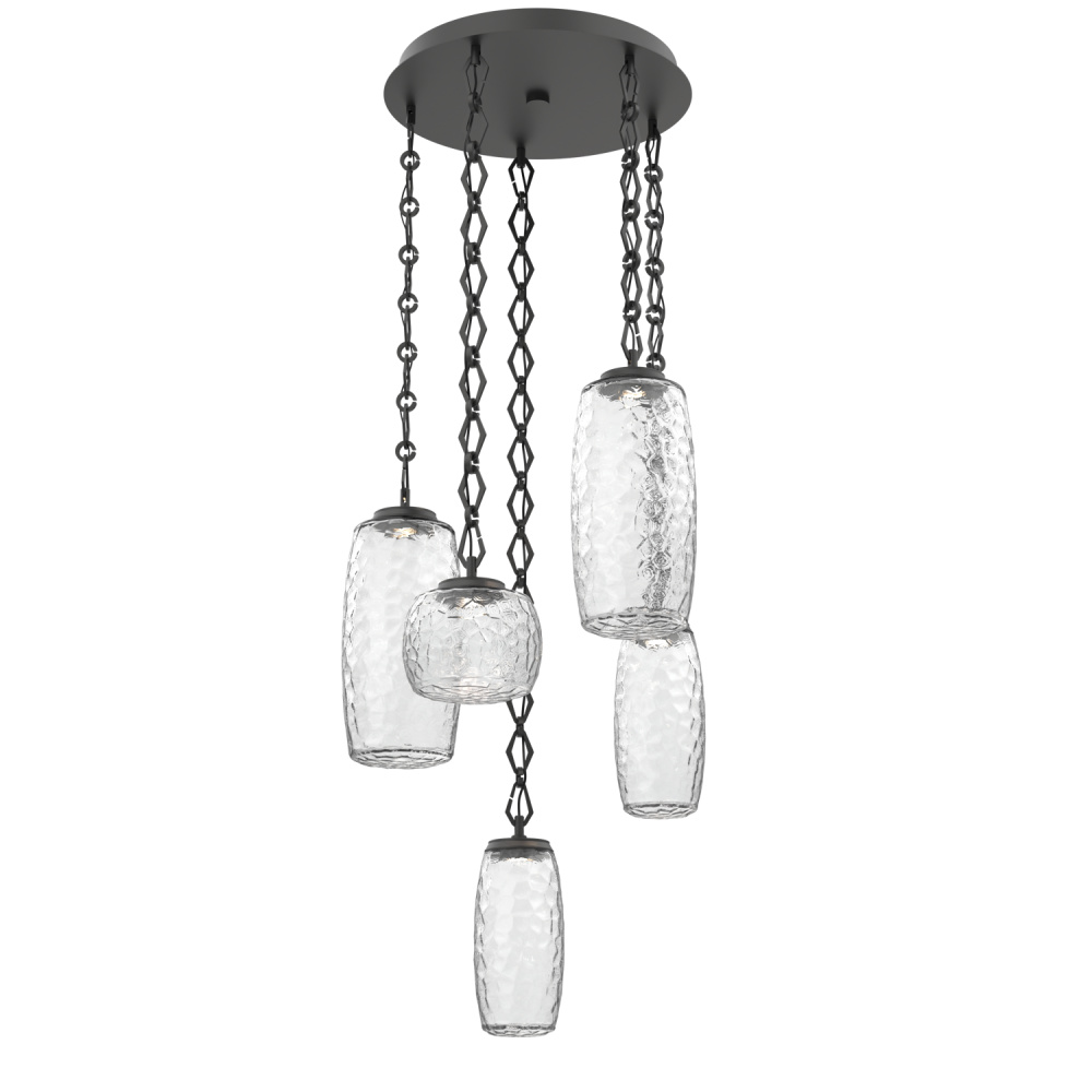 Vessel Round 5pc Multi-Pendant with Chain
