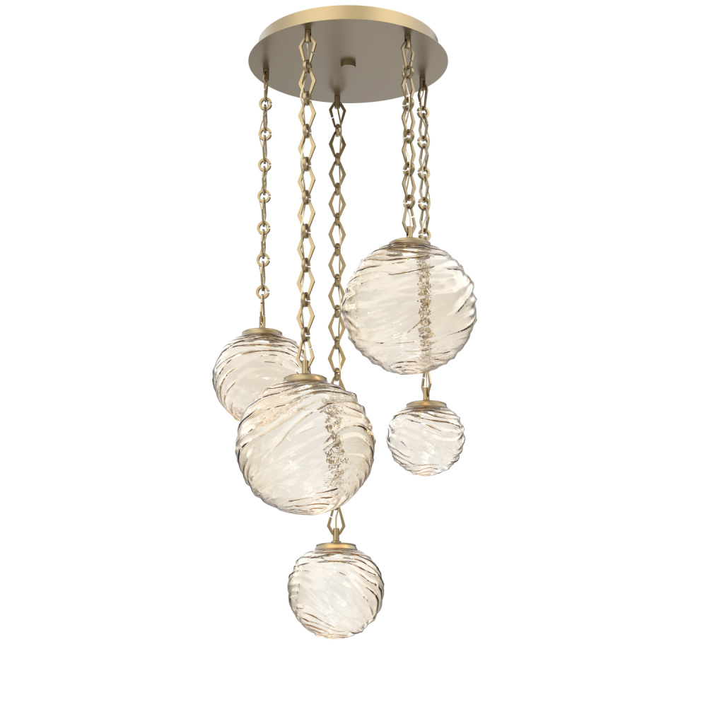 Gaia Round 5pc Multi-Pendant with Chain