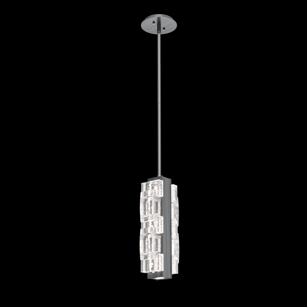 Tessera Pendant-Gunmetal-Tetro Cast Glass