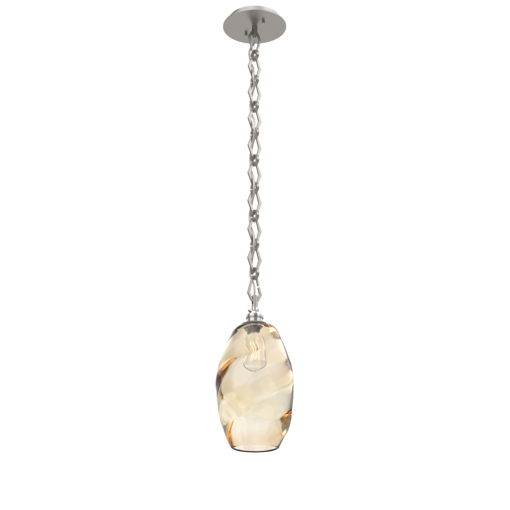 Ellisse Round Single Pendant with Chain