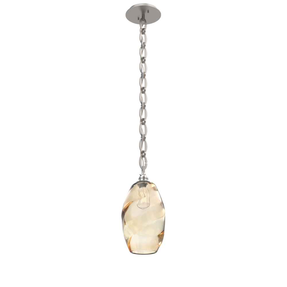 Ellisse Round Single Pendant with Chain
