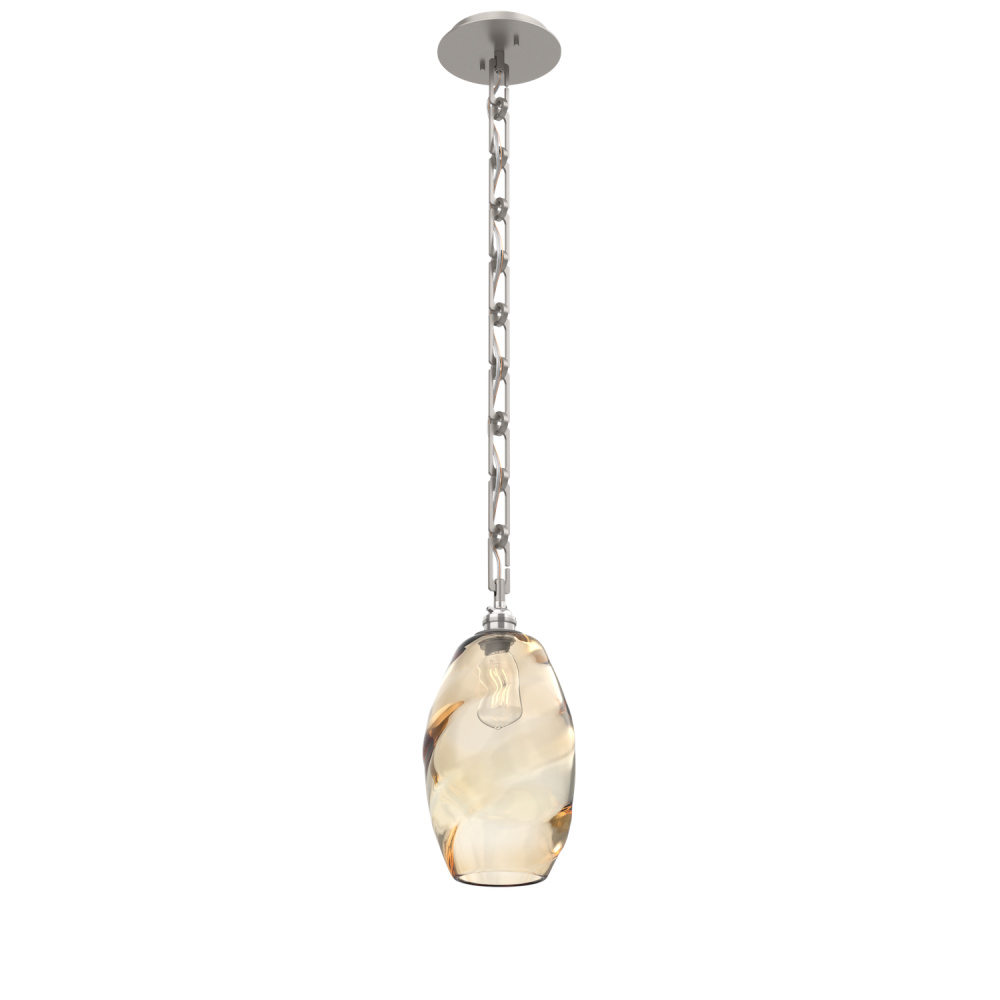Ellisse Round Single Pendant with Chain