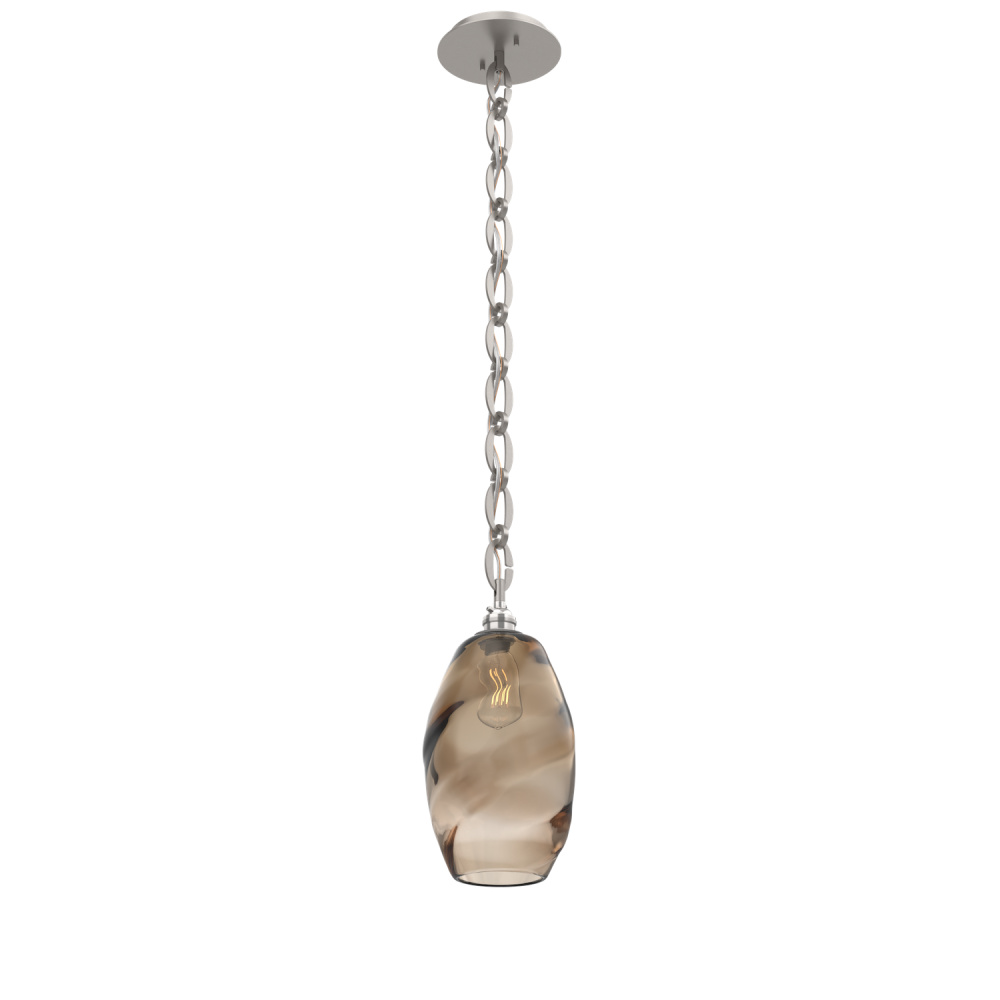Ellisse Round Single Pendant with Chain