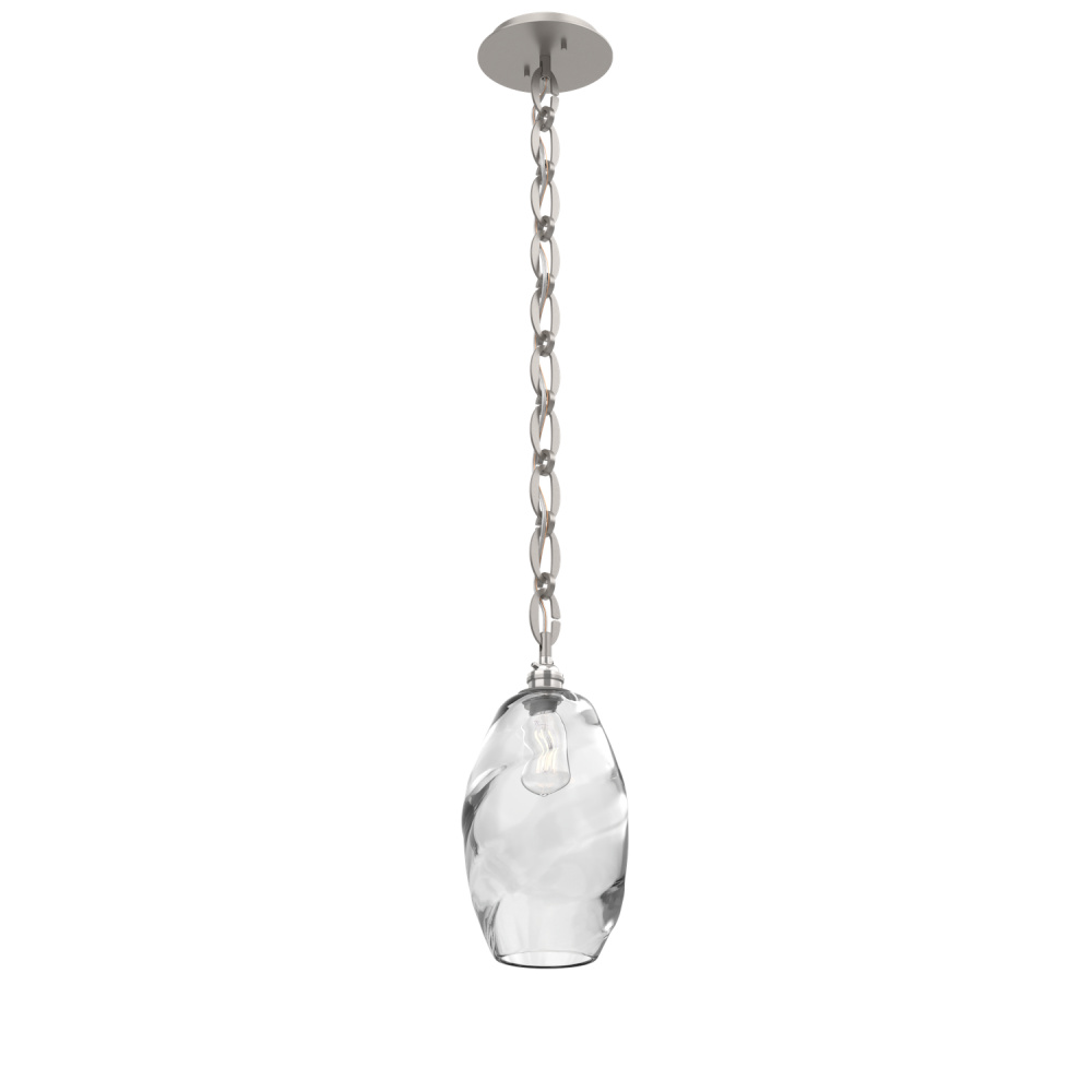 Ellisse Round Single Pendant with Chain