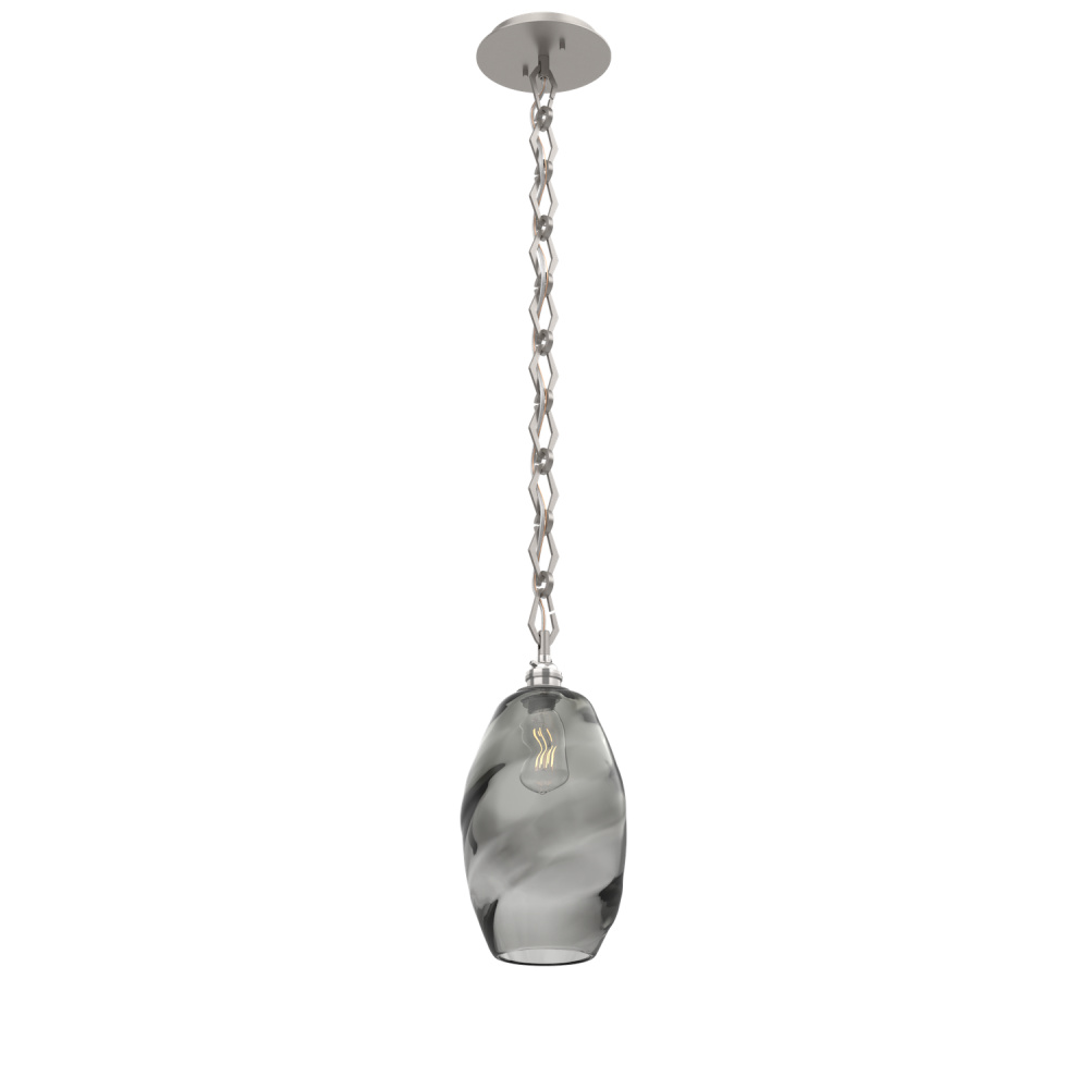 Ellisse Round Single Pendant with Chain