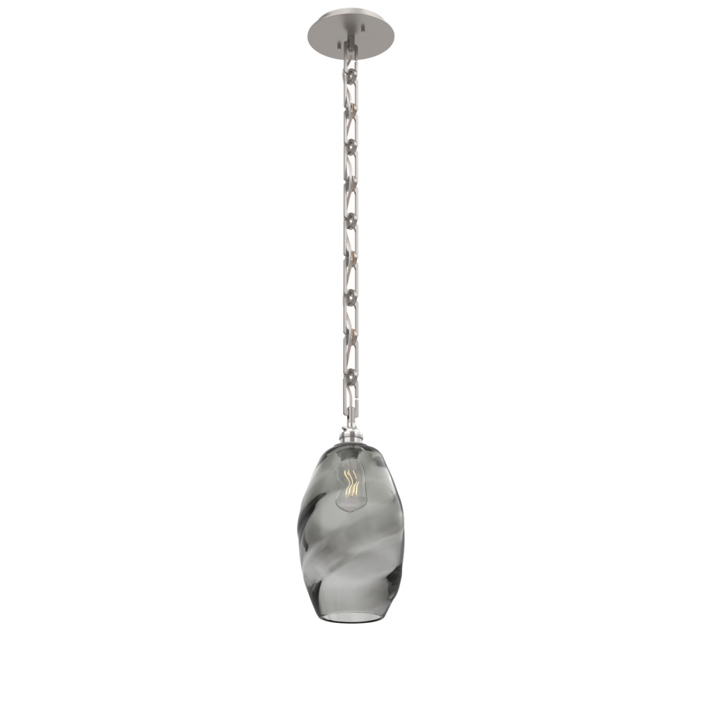 Ellisse Round Single Pendant with Chain